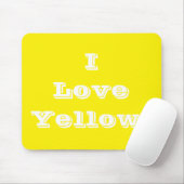 Mousepad I Love Yellow Muismat (Met muis)