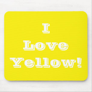 Mousepad I Love Yellow Muismat