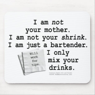 Mousepad - IK BEN BARTENDER Muismat