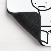 Mousepad "Ik probeer te studeren" Muismat (Hoek)