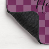 Mousepad in Raspberry Checker HAMbWG Muismat (Hoek)