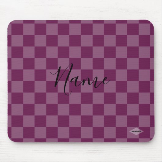 Mousepad in Raspberry Checker HAMbWG Muismat (Voorkant)