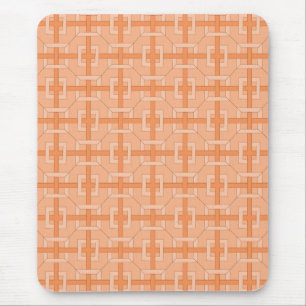 Mousepad - Interwoven Squares in Oranje Muismat