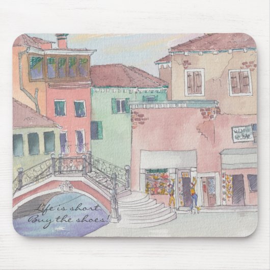Mousepad "Italy/Waterverf Sketch" Muismat (Voorkant)