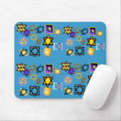 MOUSEPAD JEWISH STARS MUISMAT (Met muis)