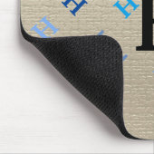 Mousepad - Jumked Letters met naam in blauw Muismat (Hoek)