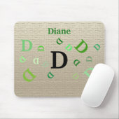 Mousepad - Jumked Letters met naam in groen Muismat (Met muis)