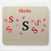 Mousepad - Jumked Letters met naam Muismat (Voorkant)