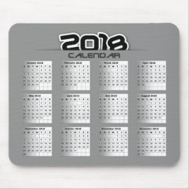Mousepad Kalender 2018 Muismat