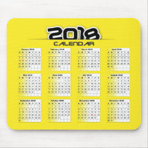 Mousepad Kalender 2018