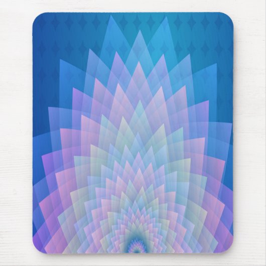 Mousepad, kleurrijk, roze, blauw muismat (Voorkant)