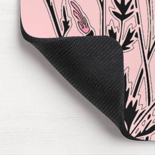 Mousepad  kunst roze klaprozen muismat (Hoek)