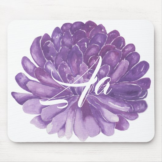 Mousepad "Lavender Flower/Waterverf Sketch" Muismat (Voorkant)