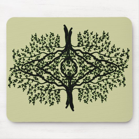 Mousepad - Leafy Kaleidoscopic Scene Muismat (Voorkant)