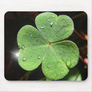 Mousepad leuchtendes Kleeblatt Muismat