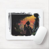 Mousepad - lo-fi zonsondergang door micgurro muismat (Met muis)