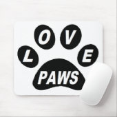 Mousepad Love Paws on Paws Black Muismat (Met muis)