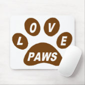 Mousepad Love Paws on Paws Brown Muismat (Met muis)