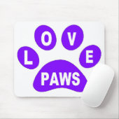 Mousepad Love Paws on Paws Paars Muismat (Met muis)