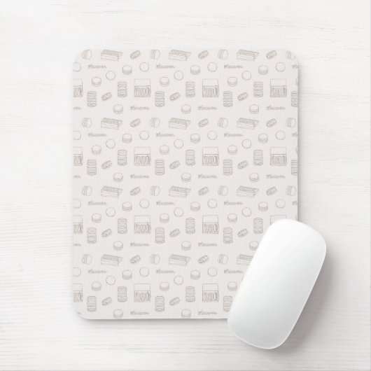 Mousepad Macaron Line Art Muismat (Met muis)