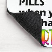 Mousepad - Martinis v. Happy Pills Muismat (Hoek)