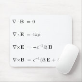 Mousepad, Maxwell's vergelijkingen, wit Muismat (Met muis)