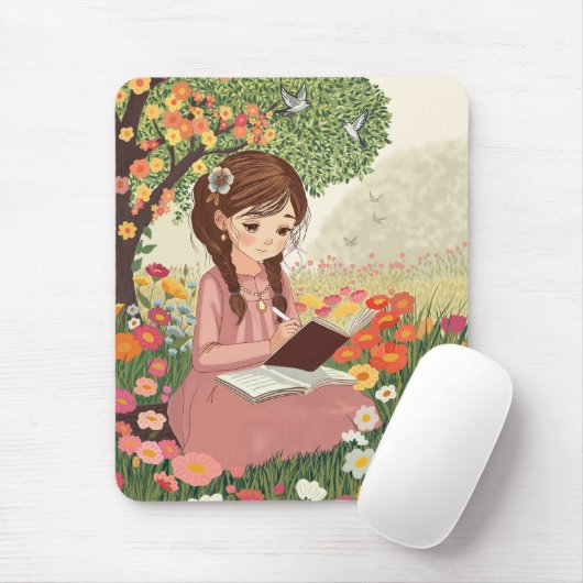 Mousepad Menina no Jardim Muismat (Met muis)