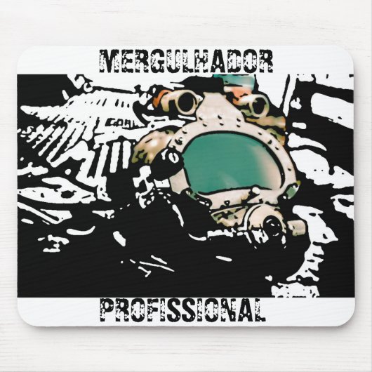 MousePad mergulhador profissional stilized Muismat (Voorkant)
