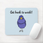 Mousepad met afbeelding van niet zo gelukkige voge muismat (Met muis)
