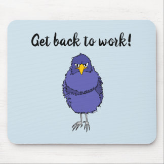 Mousepad met afbeelding van niet zo gelukkige voge muismat