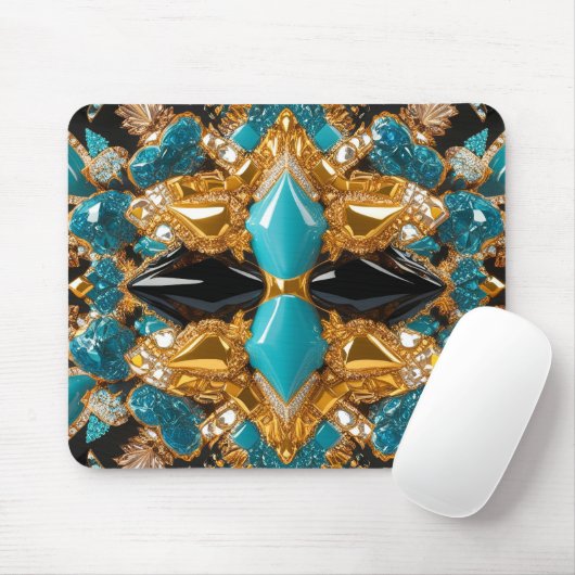 Mousepad met Bahamas Kleuren Design Muismat (Met muis)