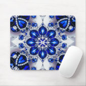 Mousepad met Blauw Wit Kleuren Ontwerp Muismat (Met muis)