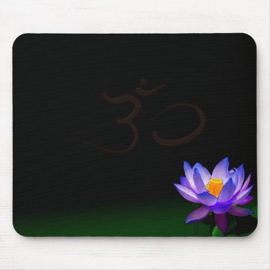 Mousepad met blauwe Lotus bloem Muismat (Voorkant)