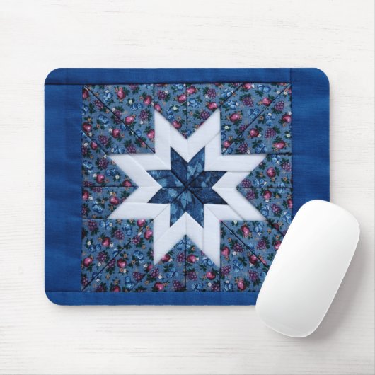 mousepad met blauwe ster muismat (Met muis)