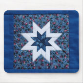 mousepad met blauwe ster muismat (Voorkant)
