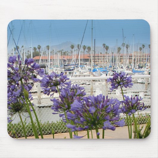 Mousepad met Blue Agapanthus Flowers Muismat (Voorkant)