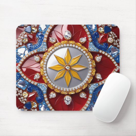 Mousepad met Colombiaanse kleuren Design Muismat (Met muis)