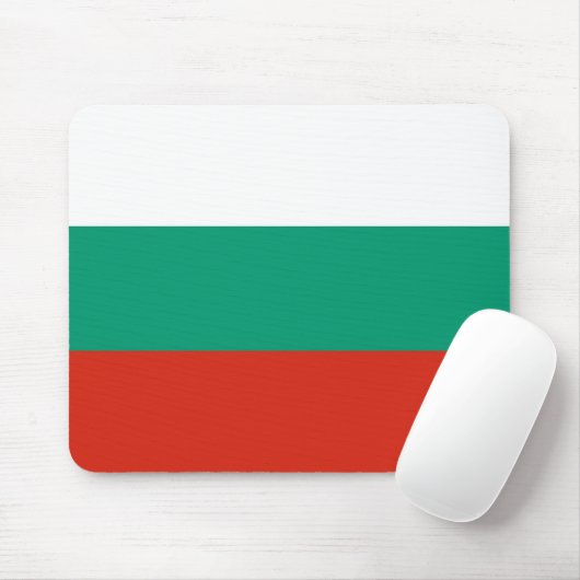 Mousepad met de vlag van Bulgarije Muismat (Met muis)