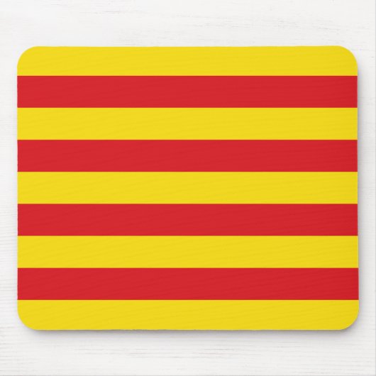 Mousepad met de vlag van Catalonië Muismat (Voorkant)