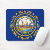 Mousepad met de vlag van de staat New Hampshire -  Muismat (Met muis)