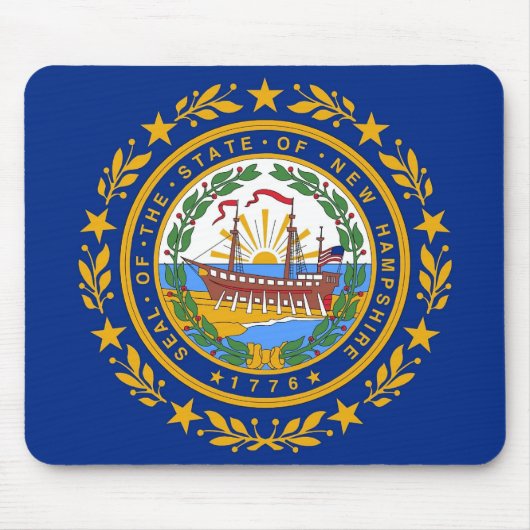 Mousepad met de vlag van de staat New Hampshire -  Muismat (Voorkant)