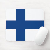 Mousepad met de vlag van Finland Muismat (Met muis)
