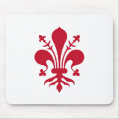 Mousepad met de vlag van Florence, Toscane Muismat (Voorkant)