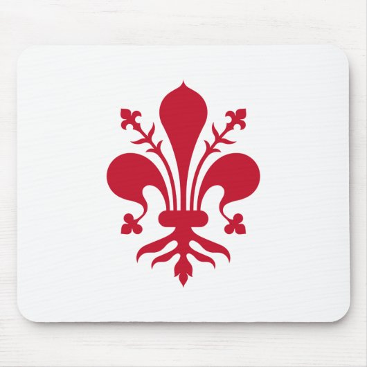 Mousepad met de vlag van Florence, Toscane Muismat (Voorkant)