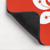 Mousepad met de vlag van Hongkong, China Muismat (Hoek)