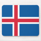Mousepad met de vlag van IJsland Muismat (Voorkant)