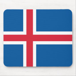 Mousepad met de vlag van IJsland Muismat