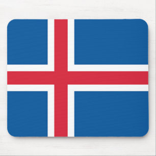 Mousepad met de vlag van IJsland Muismat