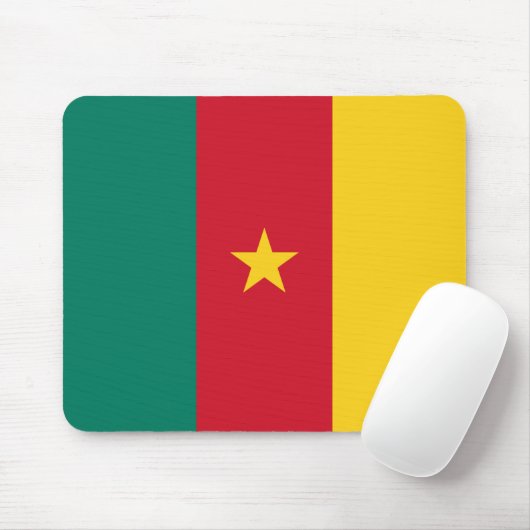 Mousepad met de vlag van Kameroen Muismat (Met muis)