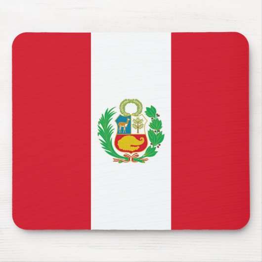 Mousepad met de vlag van Peru Muismat (Voorkant)